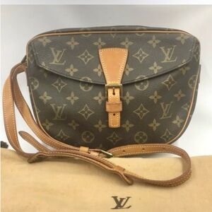 Authentic Louis Vuitton Jeune Fille MM Crossbody Shoulder Bag Tote Handbag Purse
